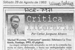 Marisol Wexman, "Entreactos"  [artículo] Carlos Jorquera Alvarez.