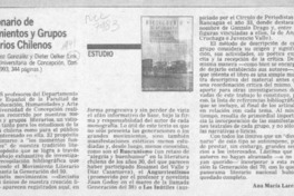 Diccionario de movimientos y grupos literarios chilenos  [artículo] Ana María Larraín.