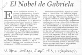 El Nobel de Gabriela