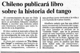 Chileno publicará libro sobre la historia del tango  [artículo].