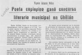 Poeta copiapino ganó concurso literario municipal en Chillán  [artículo].