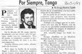 "Por siempre, tango"  [artículo] Enrique Ramírez Capello.
