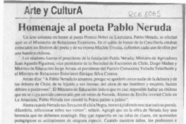 Homenaje al poeta Pablo Neruda  [artículo].