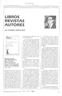 Las desterradas del paraíso, protagonistas en la narrativa de María Luisa Bombal  [artículo] Eugenio García-Díaz.