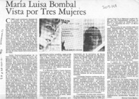 María Luisa Bombal vista por tres mujeres