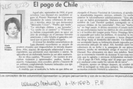 El pago de Chile  [artículo] María Cristina Menares.