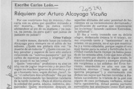 Réquiem por Arturo Alcayaga Vicuña  [artículo] Carlos León.
