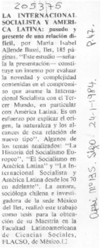 La Internacional Socialista y América Latina"
