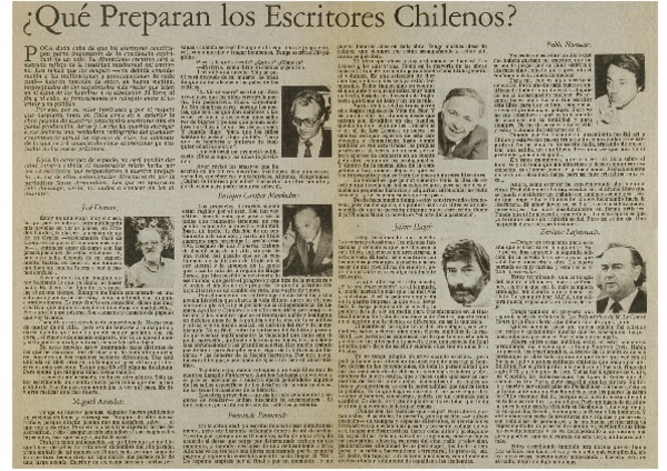 Qué preparan los escritores chilenos?