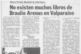 No existen muchos libros de Braulio Arenas en Valparaíso