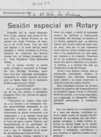 Sesión especial en Rotary