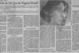 "Temo más de mí que de Virginia Woolf"