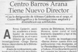 Centro Barros Arana tiene nuevo director  [artículo].