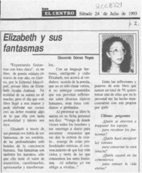 Elizabeth y sus fantasmas  [artículo] Gioconda Gómez Reyes.