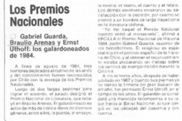 Los Premios Nacionales, B. Arenas y G. Guarda