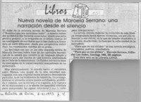 Nueva novela de Marcela Serrano, una narración desde el silencio  [artículo] Eduardo Guerrero del Río.