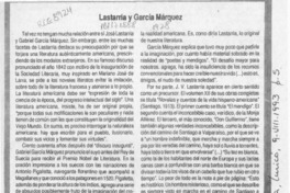 Lastarria y García Márquez  [artículo] Manuel Salvat Monguillot.