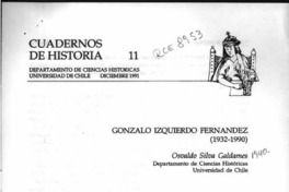 Gonzalo Izquierdo Fernández (1932-1990)  [artículo] Osvaldo Silva Galdames.