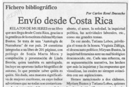 Envío desde Costa Rica  [artículo] Carlos René Ibacache.