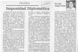 Impunidad diplomática  [artículo] Julia Vergara Ubilla.