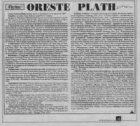 Ficha, Oreste Plath  [artículo].