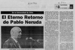 El Eterno retorno de Pablo Neruda  [artículo].