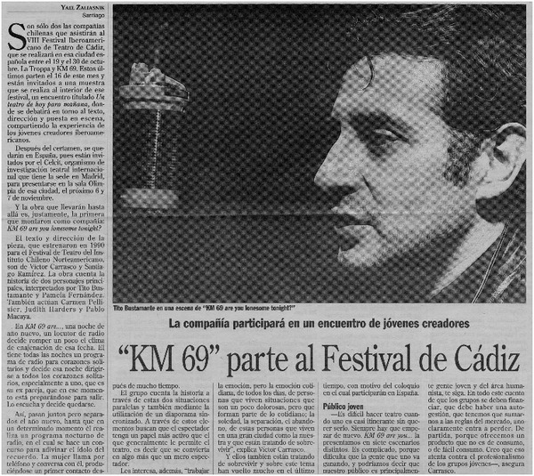 "Km 69" parte al Festival de Cádiz