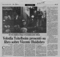 Volodia Teitelboim presentó su libro sobre Vicente Huidobro