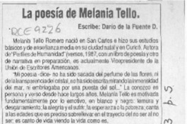 La poesía de Melania Tello  [artículo] Darío de la Fuente D.