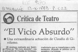 "El vicio absurdo"  [artículo] Carola Oyarzún L.
