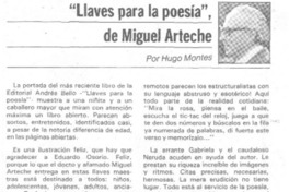 "Llaves para la poesía", de Miguel Arteche
