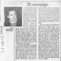El enemigo  [artículo] José Sanfuentes.