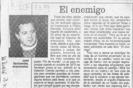 El enemigo  [artículo] José Sanfuentes.