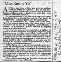 "Mis Rose y yo"  [artículo]
