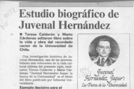 Estudio biográfico de Juvenal Hernández  [artículo].