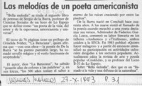 Las Melodías de un poeta americanista  [artículo].