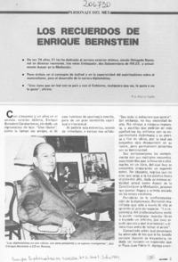 Los recuerdos de Enrique Bernstein