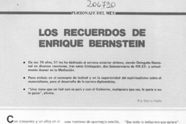Los recuerdos de Enrique Bernstein