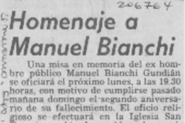 Homenaje a Manuel Bianchi
