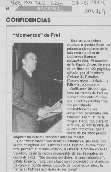 "Momentos" de Frei