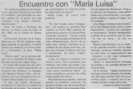 Encuentro con "María Luisa"