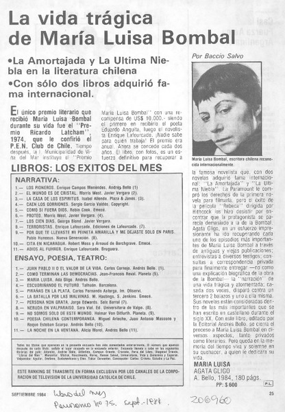 La vida trágica de María Luisa Bombal