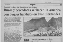 Buzos y pescadores se "hacen la América" con buques hundidos en Juan Fernández