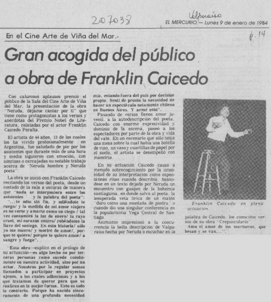 Gran acogida del público a obra de Franklin Caicedo