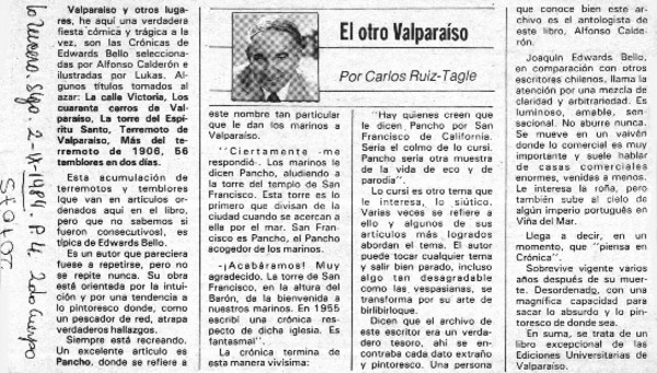 El otro Valparaíso  [artículo] Carlos Ruiz-Tagle.