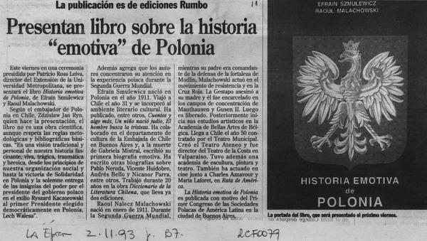 Presentan libro sobre la historia "emotiva" de Polonia  [artículo].