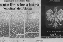 Presentan libro sobre la historia "emotiva" de Polonia  [artículo].
