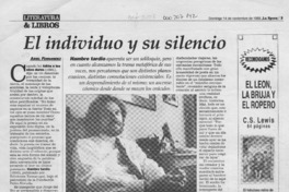 El individuo y su silencio  [artículo] Ariel Fernández.