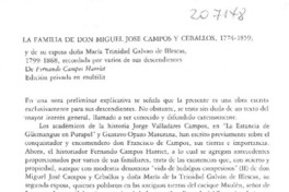 "La familia de don Miguel José Campos y Ceballos, 1774-1859"