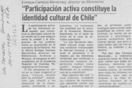 "Participación activa constituye la identidad cultural de Chile"